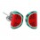 Slice Watermelon UV Fimo Acrylic Earrings Ear Studs Pair