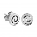 Spiral Casting 316L Surgical Steel Earrings Ear Stud Pair