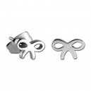 Bow Casting 316L Surgical Steel Earrings Ear Stud Pair