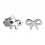 Bow Casting 316L Surgical Steel Earrings Ear Stud Pair