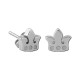 Crown Casting 316L Surgical Steel Earrings Ear Stud Pair