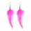 Ohrringe Stahl 316L Feder Schlicht Rosa