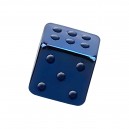 Einzelner Piercing-Würfel Stahl 316L Eloxiert Blau
