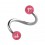 Spiral-Piercing Helix Acryl Schimmernd Kugeln Rosa