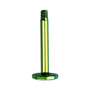 Einzelner Piercing-Stab Stecker Titan Grad 23 Eloxiert Grün