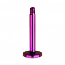 Einzelner Piercing-Stab Stecker Titan Grad 23 Eloxiert Rosa