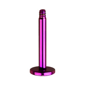 Einzelner Piercing-Stab Stecker Titan Grad 23 Eloxiert Rosa