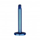 Einzelner Piercing-Stab Stecker Titan Grad 23 Eloxiert Dunkelblau