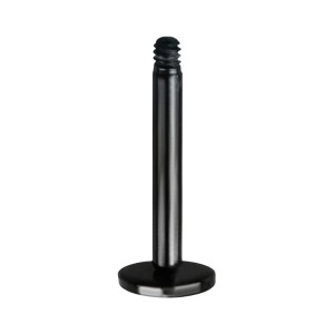 Einzelner Piercing-Stab Stecker Blackline Titan Grad 23 Eloxiert Schwarz