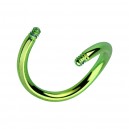 Green Anodized Grade 23 Titanium Only Twisted Barbell Bar