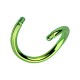 Barra Piercing Espiral Solo Titanio Grado 23 Anodizado Verde