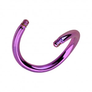 Pink Anodized Grade 23 Titanium Only Twisted Barbell Bar