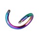 Barra Piercing Espiral Solo Titanio Grado 23 Anodizado Multicolor