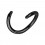 Einzelner Piercing-Stab Spirale Blackline Titan Grad 23 Eloxiert Schwarz