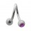 Helix- / Spiral-Piercing Chirurgenstahl Zwei Lilane Strasssteine