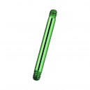 Einzelner Piercing-Stab Barbell Straight Titan Grad 23 Eloxiert Gr&uuml;n