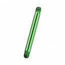 Green Anodized Grade 23 Titanium Only Straight Barbell Bar
