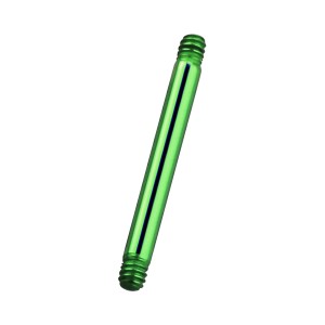 Einzelner Piercing-Stab Barbell Straight Titan Grad 23 Eloxiert Grün
