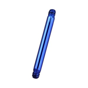 Einzelner Piercing-Stab Barbell Straight Titan Grad 23 Eloxiert Dunkelblau