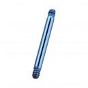 Einzelner Piercing-Stab Barbell Straight Titan Grad 23 Eloxiert Hellblau
