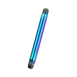 Einzelner Piercing-Stab Barbell Straight Titan Grad 23 Eloxiert Mehrfarbig