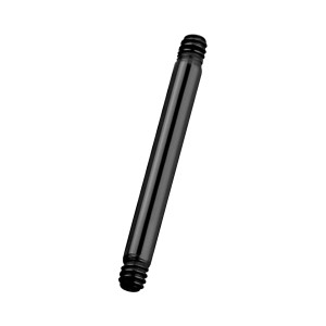 Einzelner Piercing-Stab Blackline Barbell Straight Titan Grad 23 Eloxiert Schwarz