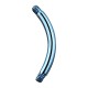 Einzelner Piercing-Stab Barbell Banane Titan Grad 23 Eloxiert Hellblau