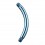 Einzelner Piercing-Stab Barbell Banane Titan Grad 23 Eloxiert Hellblau