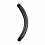 Einzelner Piercing-Stab Blackline Barbell Banane Titan Grad 23 Eloxiert Schwarz