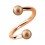 Spiral- / Helix-Piercing Eloxiert Golden Rosa Glanz Effekt Kugeln