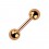 Rose Gold Anodized Helix/Tragus Piercing Jewel Barbell w/ Balls