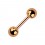 Tragus- / Helix-Piercing-Schmuck Barbell Eloxiert Golden Rosa Kugeln