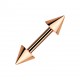 Tragus- / Helix-Piercing-Schmuck Barbell Eloxiert Golden Rosa Spitzen