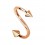 Piercing Helix / Spirale Eloxiert Golden Rosa Spitzen