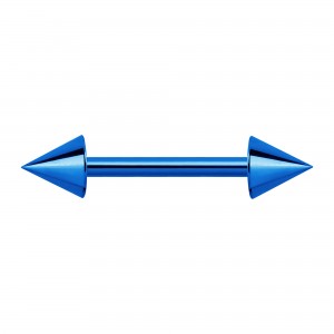 Nipple-Piercing Eloxiert Blau Spitzen