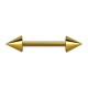 Nipple-Piercing Eloxiert Golden Spitzen