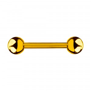 Nipple-Piercing Eloxiert Golden Kugeln