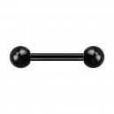 Nipple-Piercing Blackline Eloxiert Schwarz Kugeln