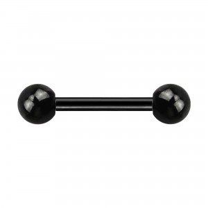 Nipple-Piercing Blackline Eloxiert Schwarz Kugeln