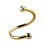 Helix- / Spiral-Piercing Eloxiert Golden Zwei 2.5 mm Wei&szlig;e Kleine Strass