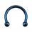 Mikro-Piercing Hufeisen Ohr Eloxiert Blau Mini-Kugeln
