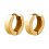 Ohrring Stahl 316L Quadratischer Rand Dicker Ring Eloxiert Golden