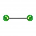 Nipple-Piercing Zwei Kugeln Acryl Effekt Schimmernd Grün