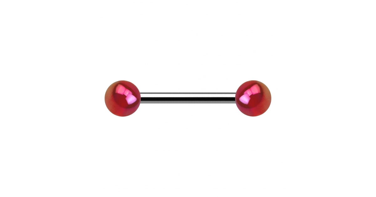 Piercing Pezón Anodizado Azul Bolas - Votre Piercing