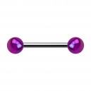 Nipple-Piercing Zwei Kugeln Acryl Effekt Schimmernd Lila