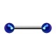 Nipple-Piercing Zwei Kugeln Acryl Effekt Schimmernd Blau