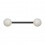 Nipple-Piercing Zwei Kugeln Acryl Effekt Schimmernd Wei&szlig;