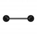 Nipple-Piercing Zwei Kugeln Acryl Effekt Schimmernd Schwarz