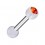 Piercing Knorpel Zwei Kugeln Transparente PTFE Strass Rot
