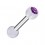 Knorpel-Piercing Zwei Kugeln Transparente PTFE Strass Lila